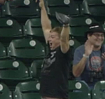 Astros Fan Catches Ball in Hat
