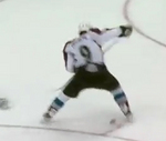 Avs' Duchene Goes Between Legs Befo