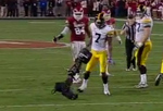 Camera Nearly Falls on Iowa WR