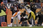 Broncos Win on 80-Yard Pass Play in