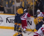 Shea Weber Slams Zetterberg's Head 