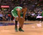 Celtics' Bradley Pretends to Tie Sh