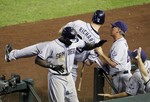 Padres' Maybin Hits Long Blast into