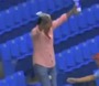 Fan Catches Foul Ball Between Legs