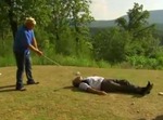John Daly Hits Drive Off Human Tee