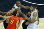 France's Batum Hits Spain's Carlos Navarro Below Belt
