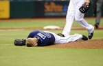 Ray's Cobb Hit by Line Drive