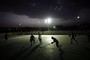 Hockey Player Scores Goal With His Head