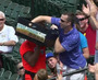 Foul Ball Lands in Vendor Basket